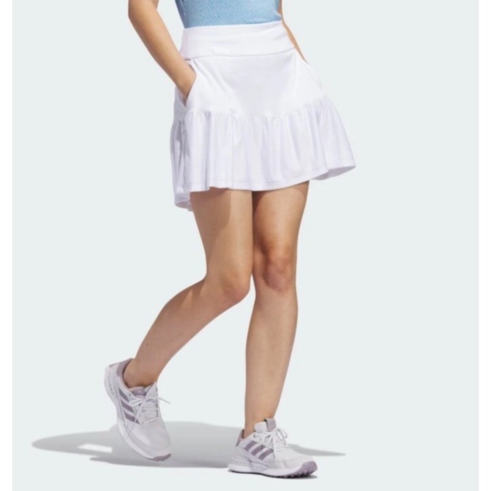 adidas women White Ultimate365‎ Frill Skort Size Large